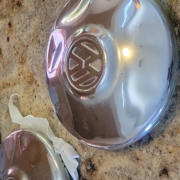 VW Vintage Chrome Hubcaps (3) - Picture 2 of 8